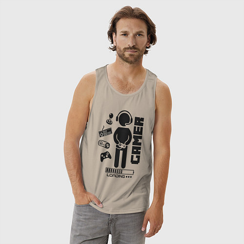 Мужская майка Игроман / Миндальный – фото 3