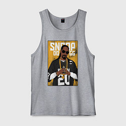 Майка мужская хлопок Snoop dogg с цепями, цвет: меланж