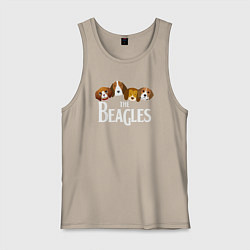 Майка мужская хлопок Бигли, цвет: миндальный