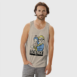 Майка мужская хлопок Vault science, цвет: миндальный — фото 2