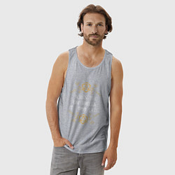 Майка мужская хлопок When the DM Smiles, цвет: меланж — фото 2