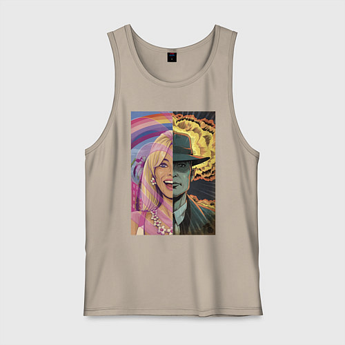 Мужская майка Barbie Oppenheimer / Миндальный – фото 1