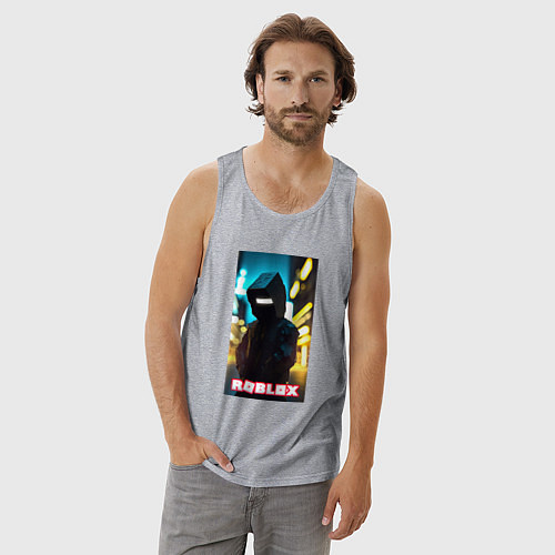 Мужская майка Roblox cyberpunk / Меланж – фото 3