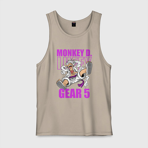 Мужская майка Луффи - гир 5 / Миндальный – фото 1