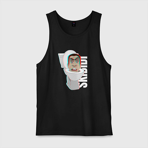 Мужская майка Skibidi Toilet G-toilet / Черный – фото 1