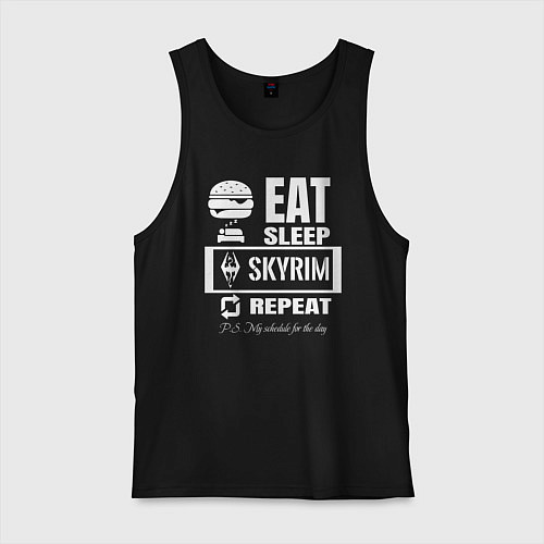 Мужская майка Скайрим The Elder Scrolls / Черный – фото 1