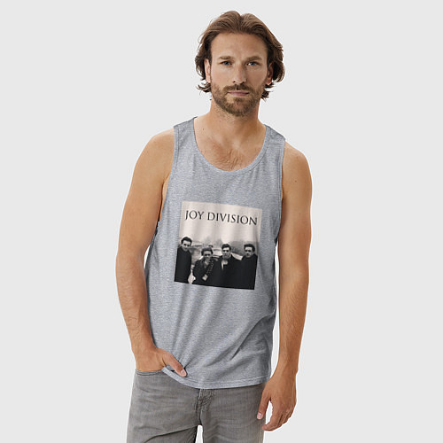 Мужская майка Тру фанат Joy Division / Меланж – фото 3