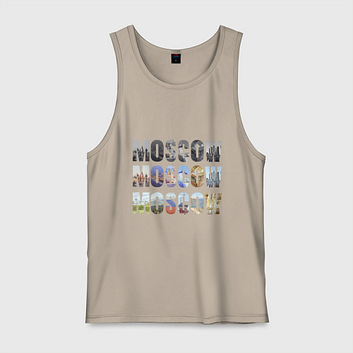 Мужская майка Moscow - Москва / Миндальный – фото 1