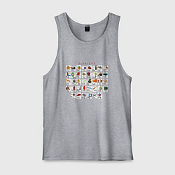 Майка мужская хлопок Армения моя Букварь, цвет: меланж