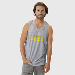 Майка мужская хлопок Работаю сутками, цвет: меланж — фото 2