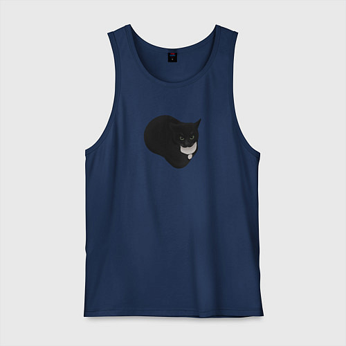 Мужская майка Maxwell cat / Тёмно-синий – фото 1