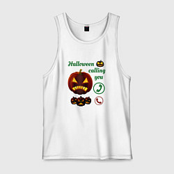 Мужская майка Хэллоуин, ночной звонок