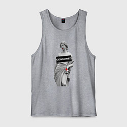 Майка мужская хлопок MoMo - Censored, цвет: меланж