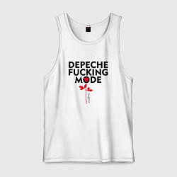 Майка мужская хлопок Depeche Mode - Rose mode white, цвет: белый