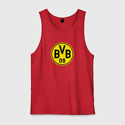 Майка мужская хлопок Borussia fc sport, цвет: красный