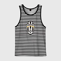 Майка мужская хлопок Juventus sport fc, цвет: черная тельняшка