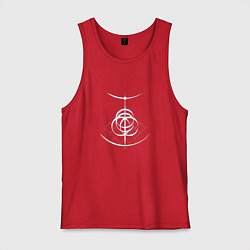 Майка мужская хлопок Логотип Elden Ring арт, цвет: красный