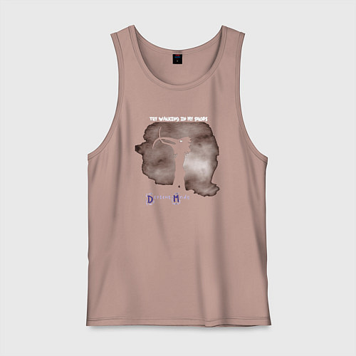 Мужская майка Depeche Mode - Walking In My Shoes / Пыльно-розовый – фото 1