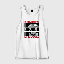 Мужская майка Zombies life sucks