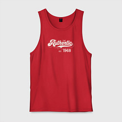 Майка мужская хлопок Authentic 1968, цвет: красный