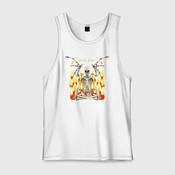 Майка мужская хлопок Flame angel, цвет: белый