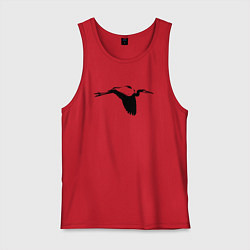 Мужская майка Аист трафарет