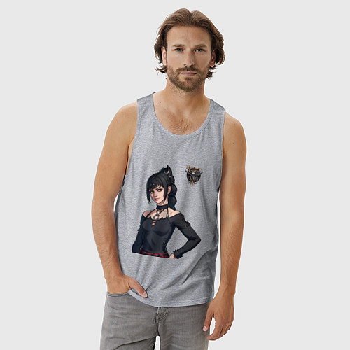 Мужская майка Shadowheart - балдурс гейт 3 / Меланж – фото 3