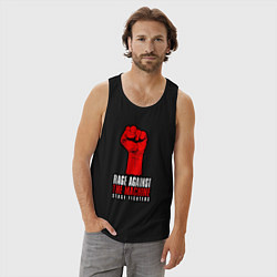 Майка мужская хлопок Rage against the machine - fist, цвет: черный — фото 2
