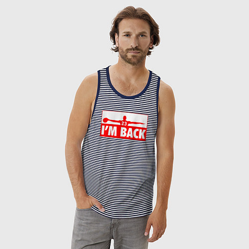 Мужская майка Возвращение Джордана / Синяя тельняшка – фото 3