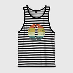 Майка мужская хлопок Basketball girl, цвет: черная тельняшка