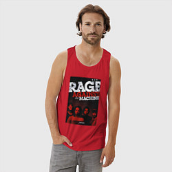 Майка мужская хлопок RATM - all group, цвет: красный — фото 2