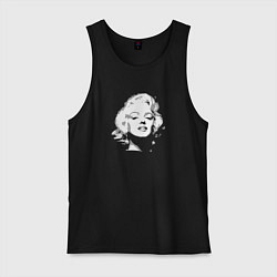 Майка мужская хлопок Tribute to Marilyn Monroe, цвет: черный