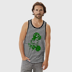 Майка мужская хлопок Go Celtics, цвет: черная тельняшка — фото 2