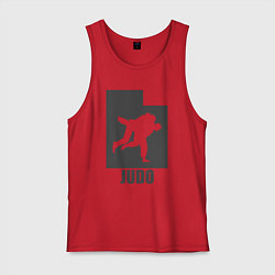 Майка мужская хлопок Дзюдоисты, цвет: красный