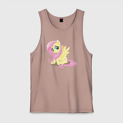 Мужская майка Флаттершай из My Little Pony в кино / Пыльно-розовый – фото 1