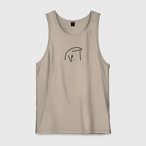 Мужская майка Просто во мем / Миндальный – фото 1