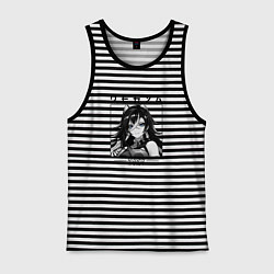 Майка мужская хлопок Дэхья в квадрате, цвет: черная тельняшка