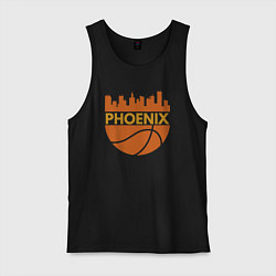 Майка мужская хлопок Phoenix basketball city, цвет: черный