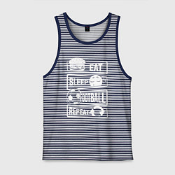 Мужская майка Еда сон футбол