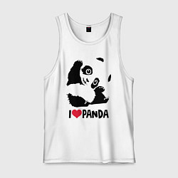 Мужская майка I love panda
