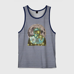 Мужская майка Скелет в космосе