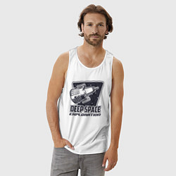 Майка мужская хлопок Исследование глубокого космоса, цвет: белый — фото 2