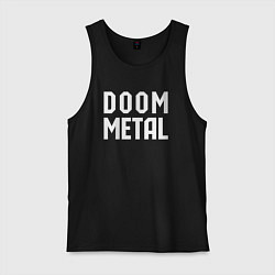 Мужская майка Надпись Doom metal