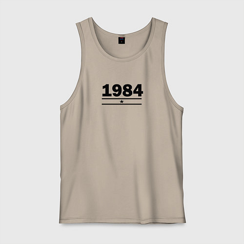 Мужская майка 1984 со звездой / Миндальный – фото 1