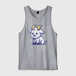 Майка мужская хлопок Козлёнок, цвет: меланж
