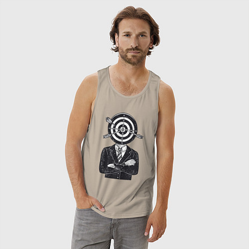 Мужская майка Человек дартс / Миндальный – фото 3