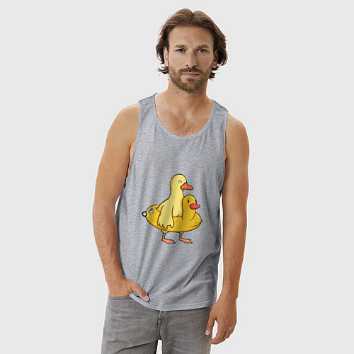 Мужская майка Две утки / Меланж – фото 3