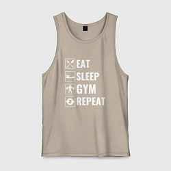 Мужская майка Eat sleep gym repeat