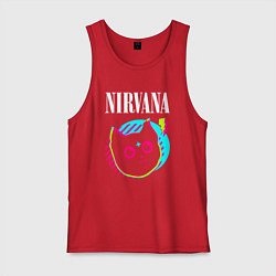 Мужская майка Nirvana rock star cat