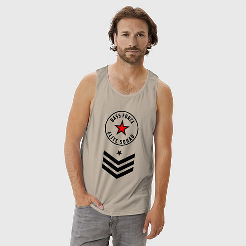 Мужская майка Сила басов - элитный отряд / Миндальный – фото 3